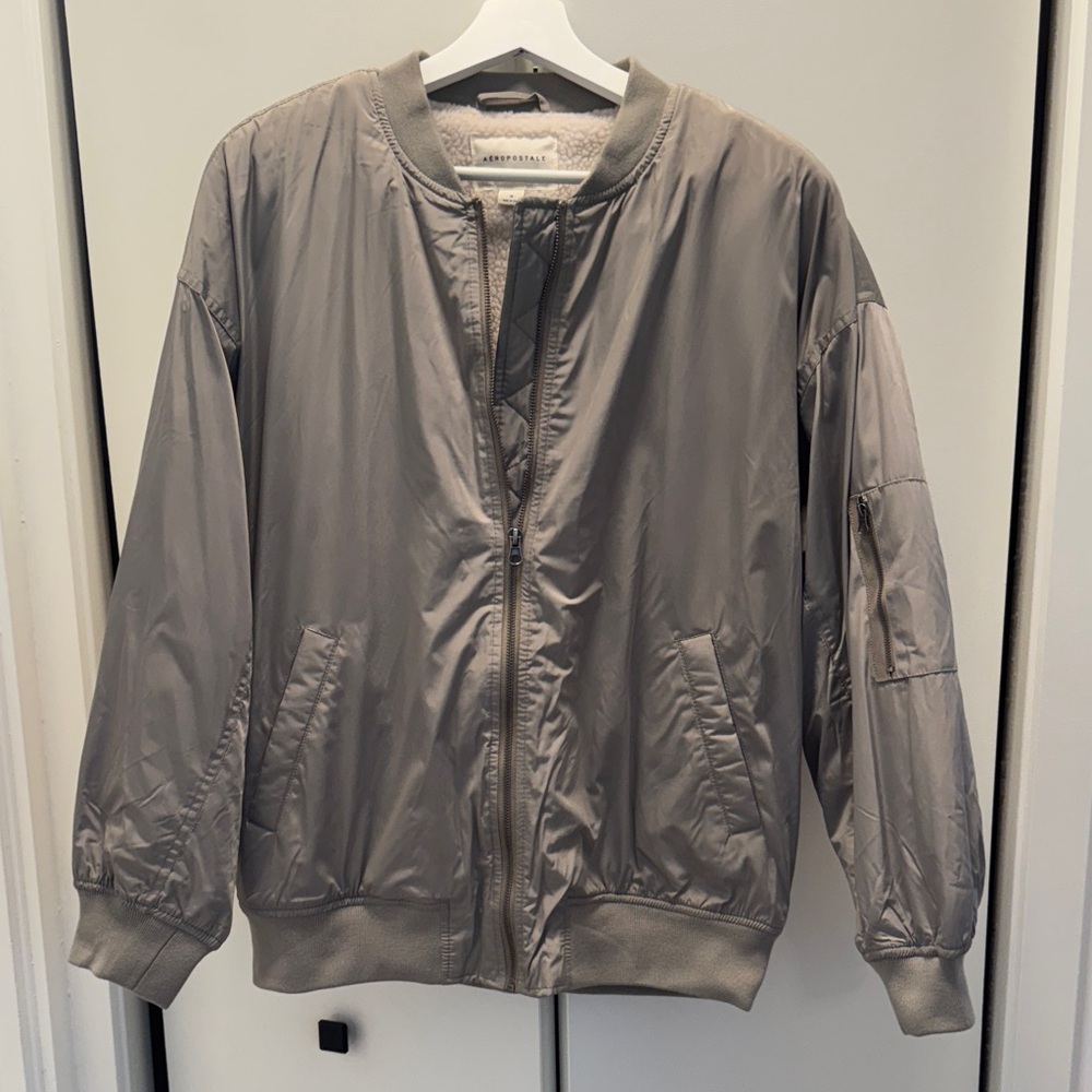 Aeoropostale Light Khaki Bomber Jacket